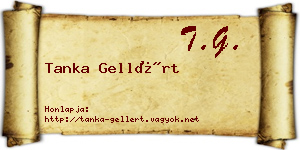 Tanka Gellért névjegykártya